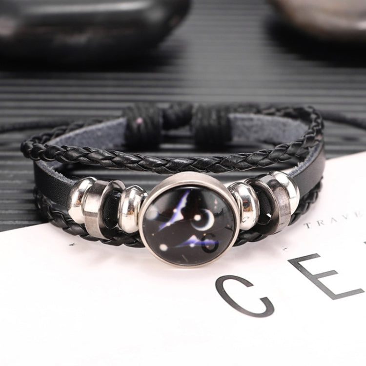 Twelve Constellations Multilayer Beaded Cowhide Bracelet, Style: Virgo Ordinary