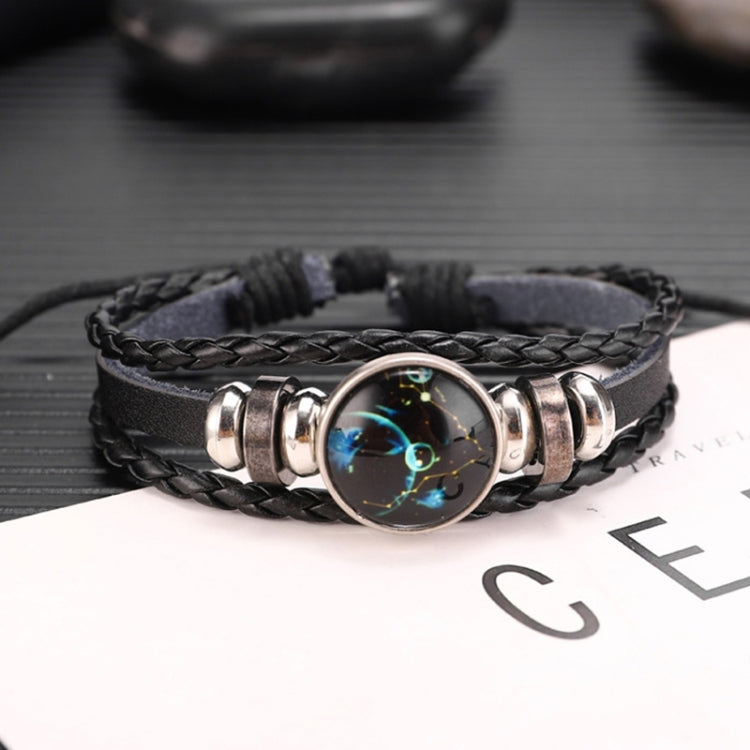 Twelve Constellations Multilayer Beaded Cowhide Bracelet, Style: Virgo Ordinary