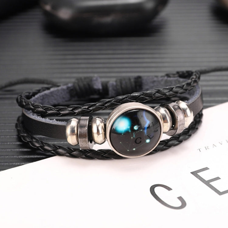 Twelve Constellations Multilayer Beaded Cowhide Bracelet, Style: Virgo Ordinary