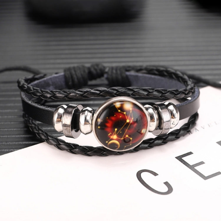 Twelve Constellations Multilayer Beaded Cowhide Bracelet, Style: Virgo Ordinary