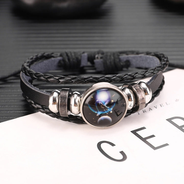 Twelve Constellations Multilayer Beaded Cowhide Bracelet, Style: Virgo Ordinary