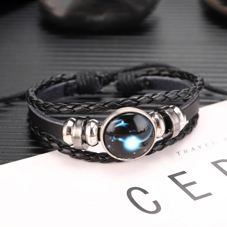 Twelve Constellations Multilayer Beaded Cowhide Bracelet, Style: Virgo Ordinary