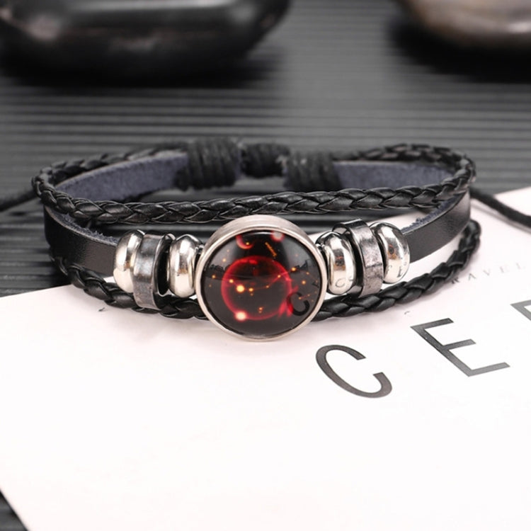 Twelve Constellations Multilayer Beaded Cowhide Bracelet, Style: Virgo Ordinary