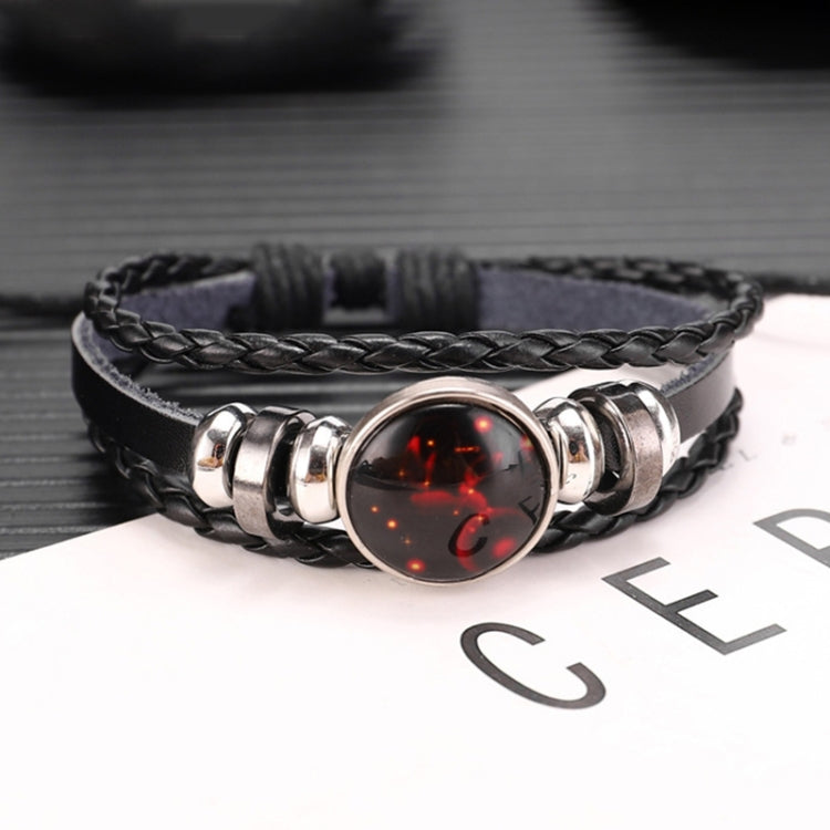 Twelve Constellations Multilayer Beaded Cowhide Bracelet, Style: Virgo Ordinary