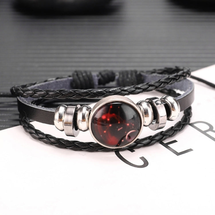 Twelve Constellations Multilayer Beaded Cowhide Bracelet, Style: Virgo Ordinary