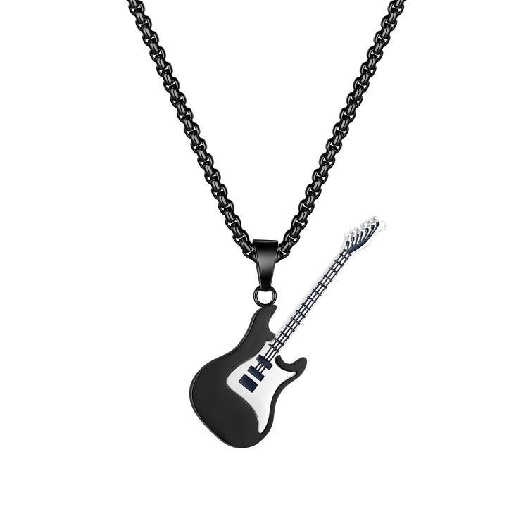 OPK 1989 Personality Stainless Steel Guitar Pendant Titanium Steel Necklace, Gold Pendant, Steel Color Pendant, Black Pendant, Gold Pendant+0.4x70cm Pearl Chain, Gold Pendant+0.3x55cm Pearl Chain, Steel Color Pendant+0.4x70cm Pearl Chain               ...