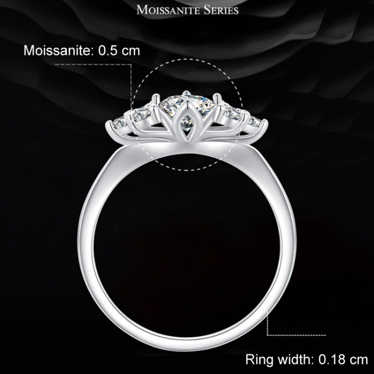 Sterling Silver S925 Sparkling White Gold Plated Moissanite Heart Ring