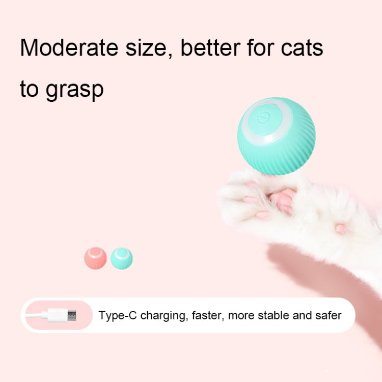0001 Smart Gravity Teaser Cat Rolling Ball Teeth Resistant Cat Toys, Roller Pink, Roller Blue