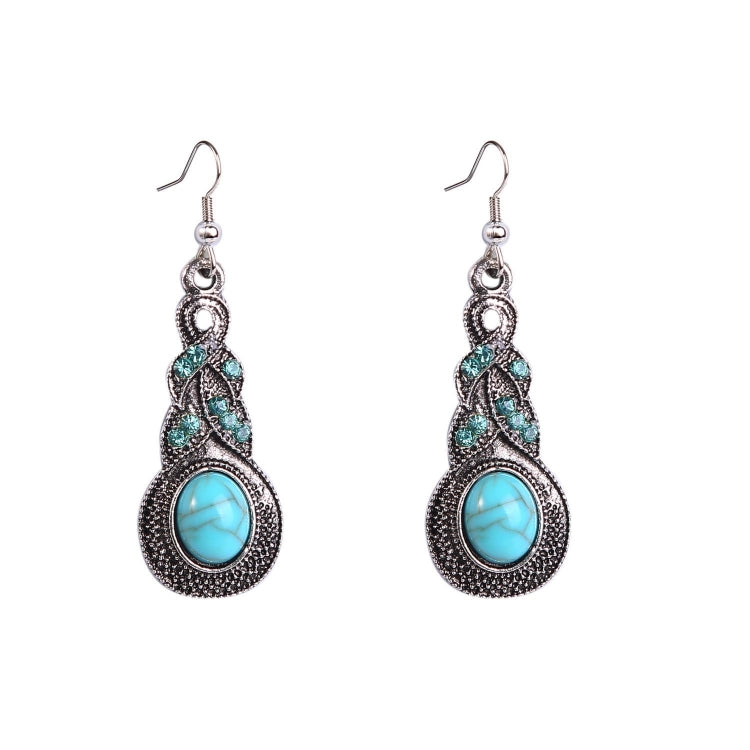 Turquoise Ethnic Style Earrings Temperament Simple Vintage Earrings