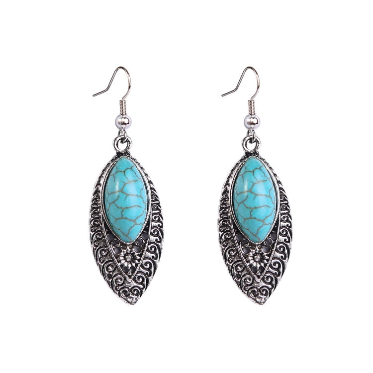 Turquoise Ethnic Style Earrings Temperament Simple Vintage Earrings