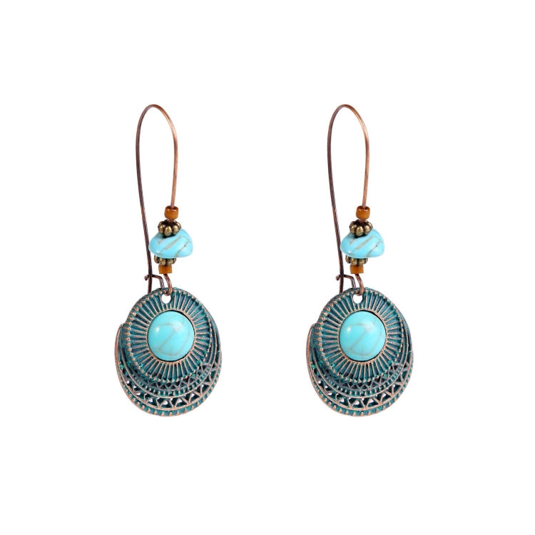 Turquoise Ethnic Style Earrings Temperament Simple Vintage Earrings