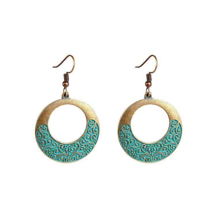 Turquoise Ethnic Style Earrings Temperament Simple Vintage Earrings