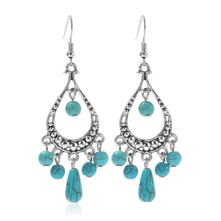 Turquoise Ethnic Style Earrings Temperament Simple Vintage Earrings