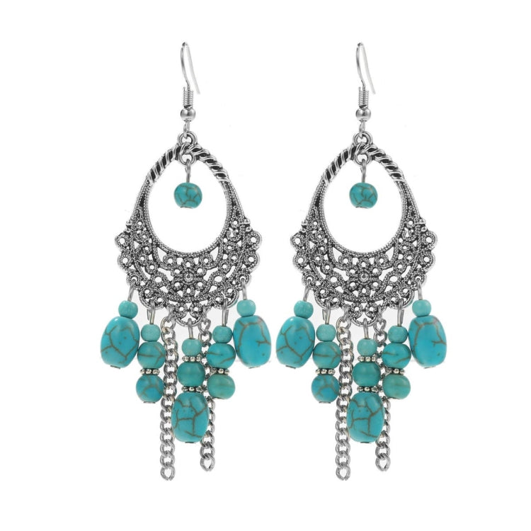 Turquoise Ethnic Style Earrings Temperament Simple Vintage Earrings