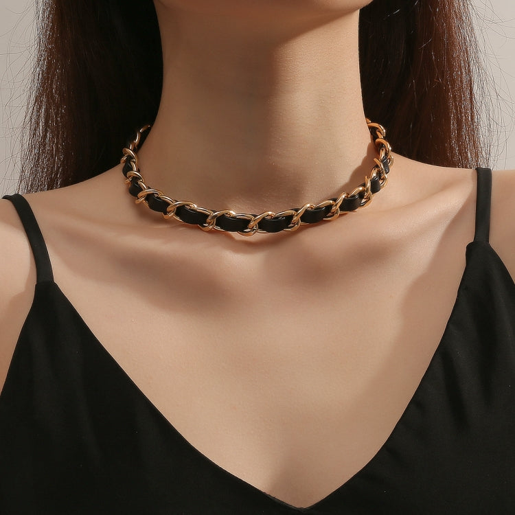 Punk Vintage Velvet Clavicle Chain Metal Rock Necklace, Spec: