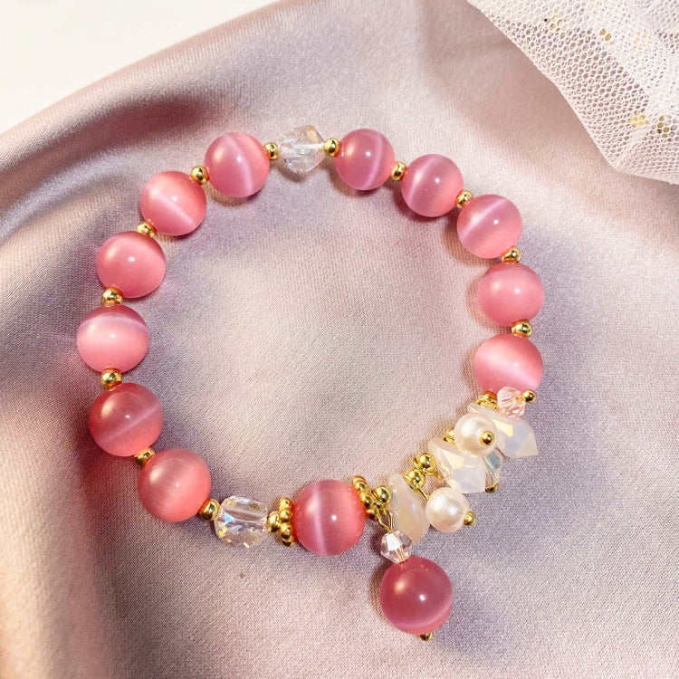 Crystal Beaded Bracelet Ladies Natural Crystal Bracelet, S2204-3 Pink Opal, S2204-2 Blue Opal, S2204-6 Orange+Butterfly, S2204-5 Pink Opal, S2203-1 Pink+Rose, S2203-2 Blue+Rose, S2203-7 Pink+Key