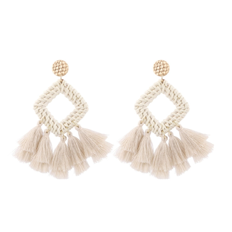 Bamboo Vine Handmade Woven Earrings Bosomia Style Earrings