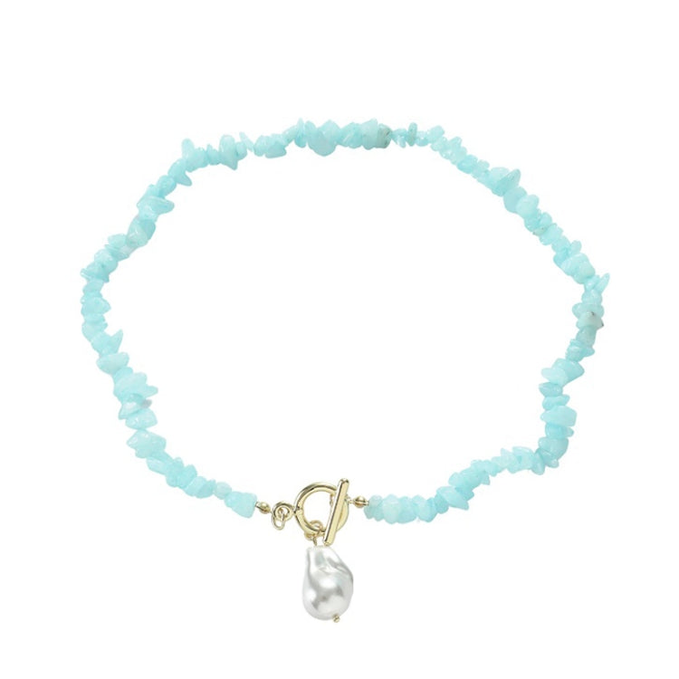 Boho Colorful Broken Natural Stone Necklace, Model:, N2105-9 Color Stone Pearl Pendant, N2206-8 Pink Stone, N2206-9 Light Blue Stone, N2206-10 Multi-color Stone, N2206-11 Transparent Stone, N2106-23 Pink Stone Single Chain                              ...