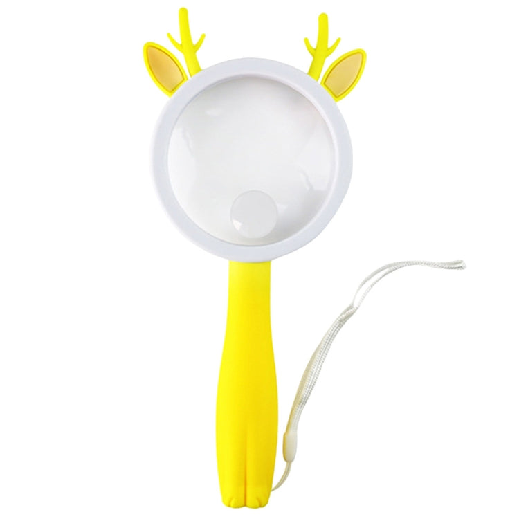 2275 5X/10X Cartoon Animal Handheld Children Science Experiment Magnifying Glass