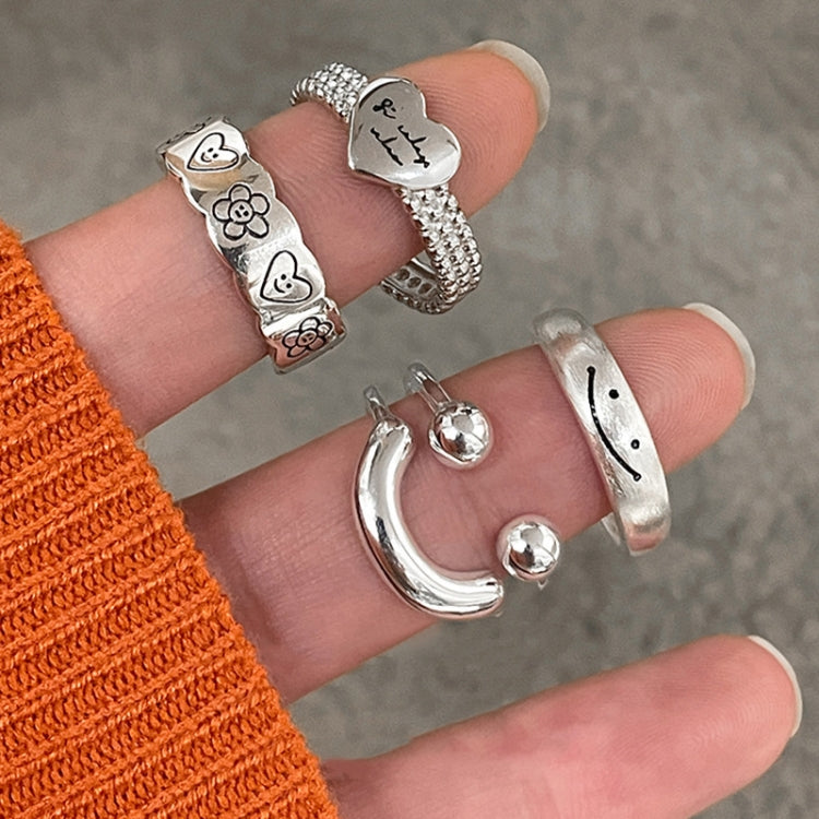 Happy Smile Face Love Wear Combination Ring, J3357, J3520, J2818, J3461, J3381, J3456, J1991, J2135, J3626, J3610, J3532, J3522, J3427, J3329, J2907, J2942, J3017, J3286, J3284, J2002, J2064
