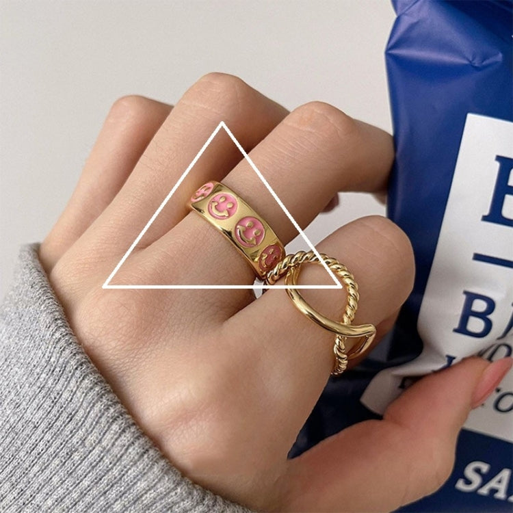 Happy Smile Face Love Wear Combination Ring, J3357, J3520, J2818, J3461, J3381, J3456, J1991, J2135, J3626, J3610, J3532, J3522, J3427, J3329, J2907, J2942, J3017, J3286, J3284, J2002, J2064