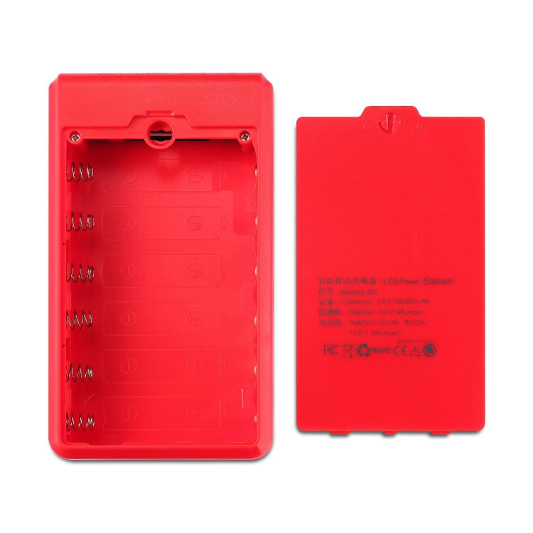 Q6 Removable 6 Sections 18650 Battery Box Charger Case, Style:, Ordinary, Flash/Fast Charge
