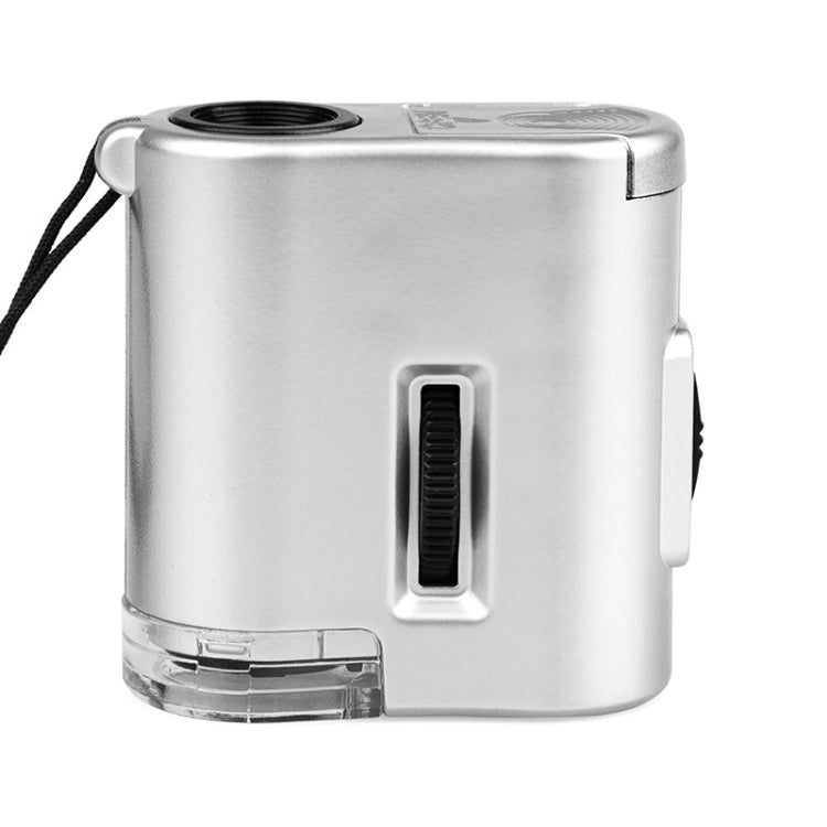 60X Portable Microscope With LED Lamp Jewelry Identification Magnifier With Leather Case Latch Rope