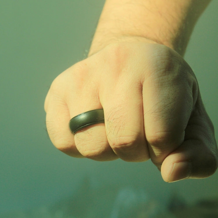 SH800-140 8mm Wide Curved Radian Step Silicone Ring