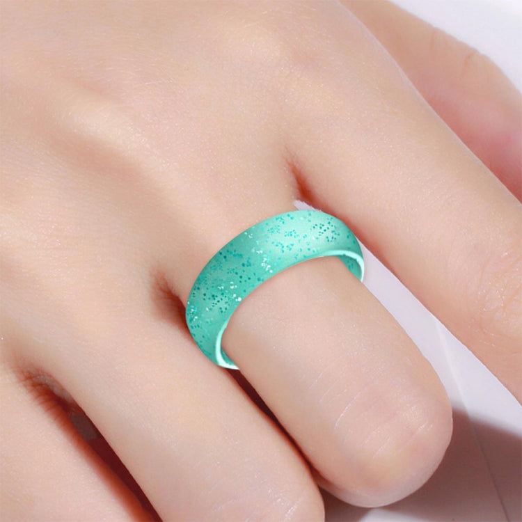 SH100 5.7mm Wide Silicone Ring Glitter Couple Ring