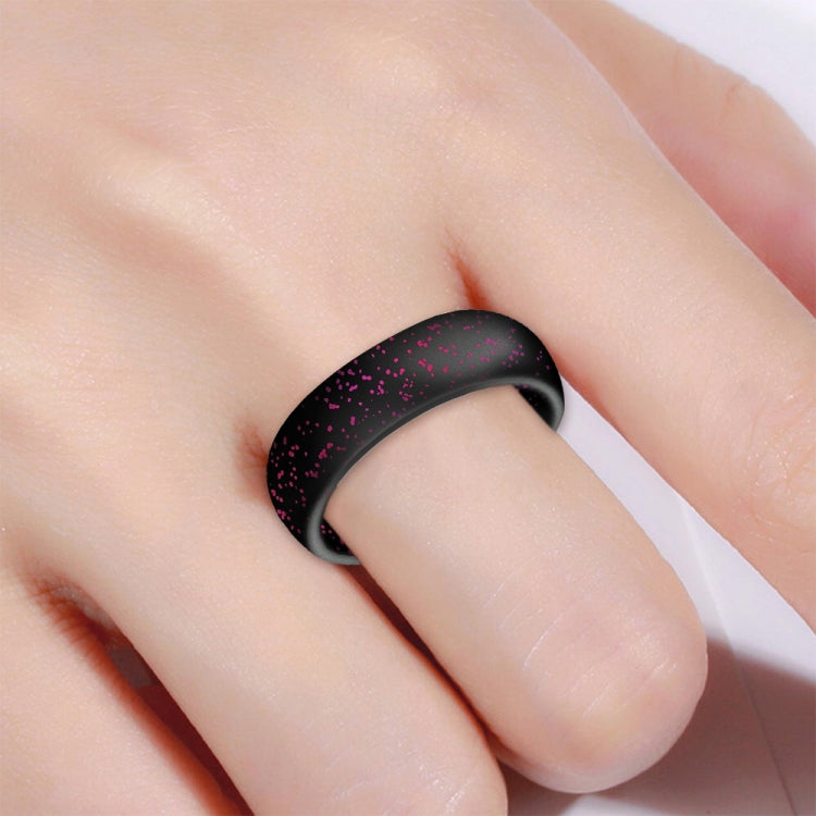SH100 5.7mm Wide Silicone Ring Glitter Couple Ring