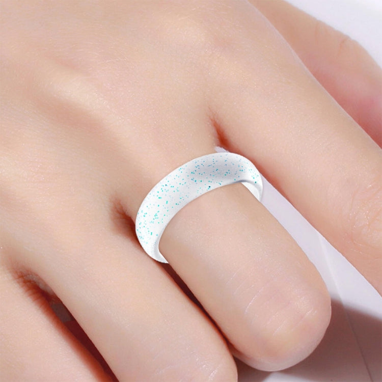 SH100 5.7mm Wide Silicone Ring Glitter Couple Ring