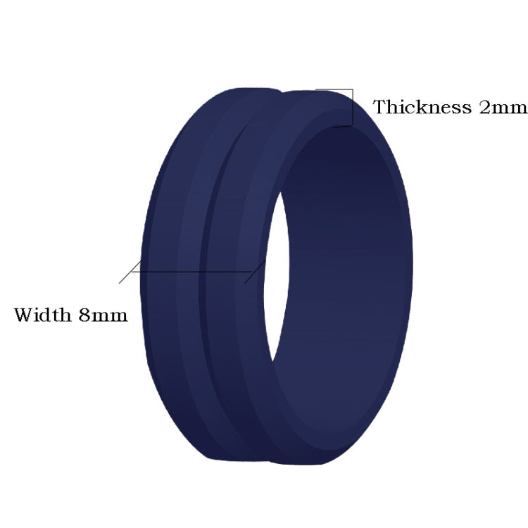 SiR053 V Shaped Grooved Edge Silicone Ring Outdoor Sports Couple Ring