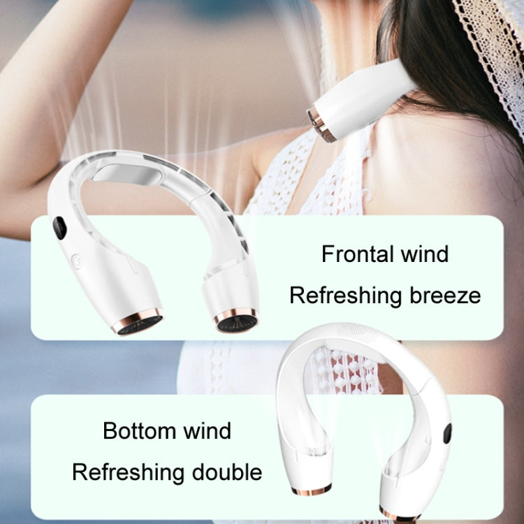 USB Charging Big Wind Cooling Leafless Hanging Neck Fan