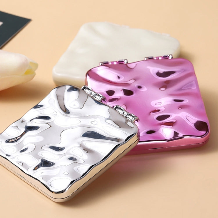 Desktop Mini Electroplating Makeup Double-sided Mirror For Ladies