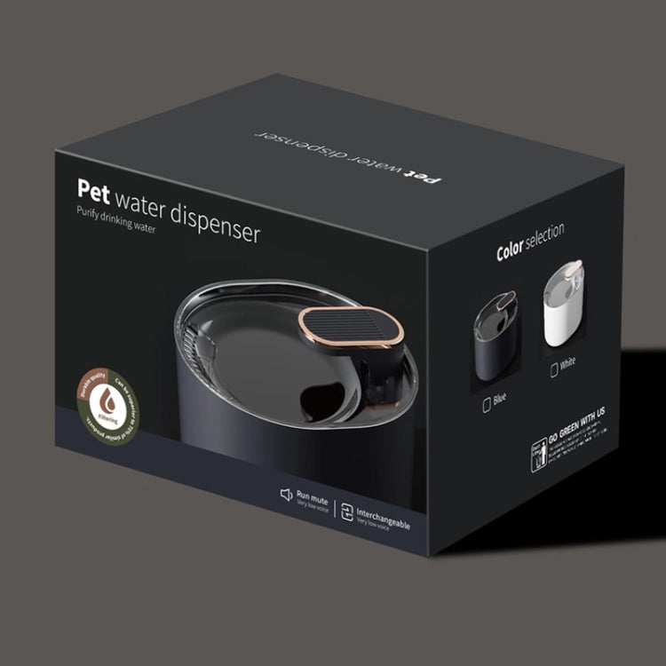 3L Electric Pet Water Dispenser Automatic Cat Water Fountain With Light, With Light Blue, With Light White