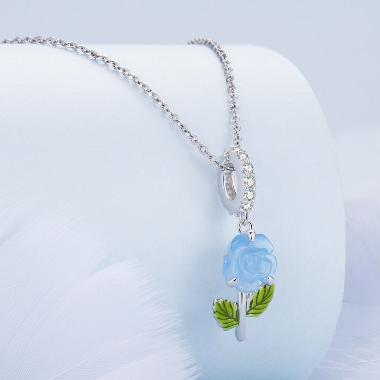 Sterling Silver Zircon Rose UV Color Changing Bead Accessory