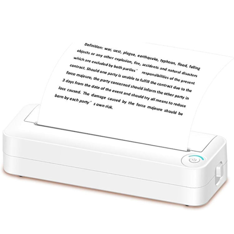 Bluetooth Connection Inkless A4 Printer Portable Mini Student Office Home Photo Printer, X8