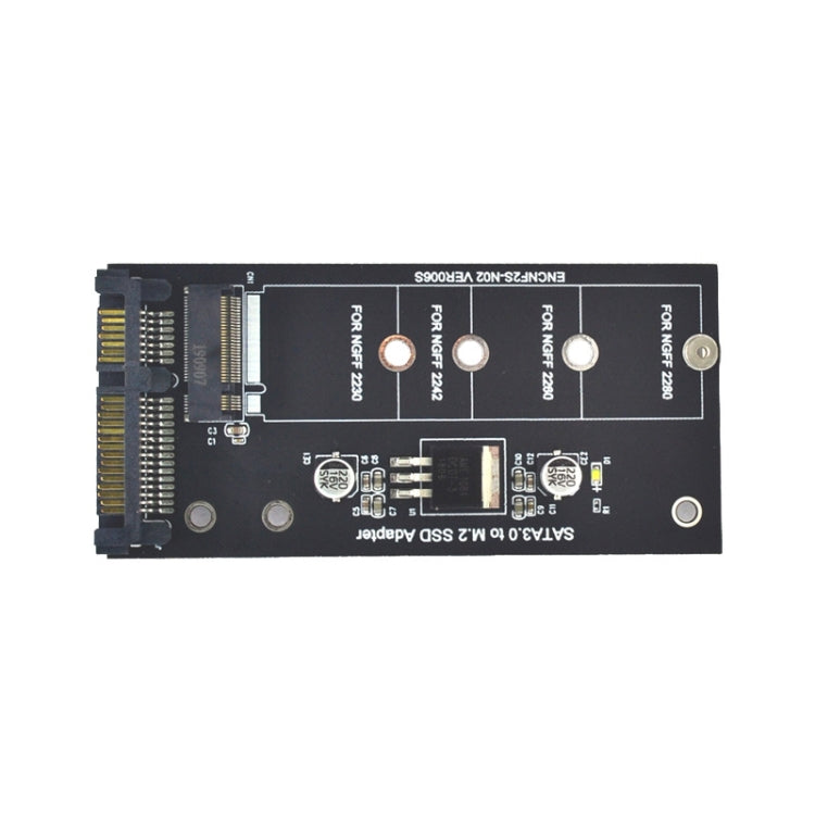 ENCNF2S-N01 NGFF To SATA3 Transfer Card M.2 KEY B-M SSD To 6Gbps Interface Conversion Adapter, With Baffle, With SATA 22pin Cable, Without Baffle