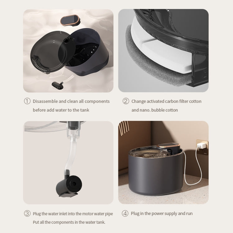 3L Electric Pet Water Dispenser Automatic Cat Water Fountain Mute Water Feeder Bowl, Upgrade Motor Blue, Upgrade Motor White, Blue Ordinary Motor Blue, Ordinary Motor White