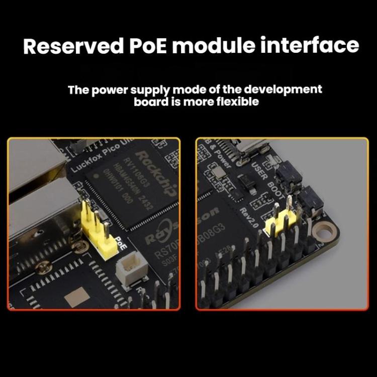 Luckfox Pico Ultra W RV1106G3 1TOPS Mini Linux Development Board Integrated Processor With Wi-Fi/PoE, Without Screen, 480x480 Touch Screen, 720x720 Touch Screen
