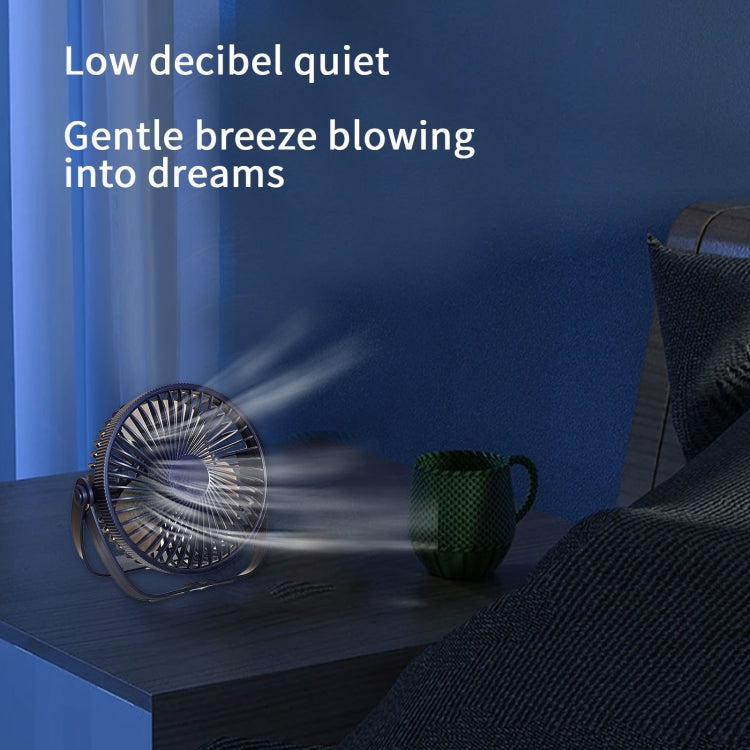 3-in-1 Electric Fan Wall Mounted Desktop Quiet Brushless Turbine Mini Fan, USB Plug, Rechargeable