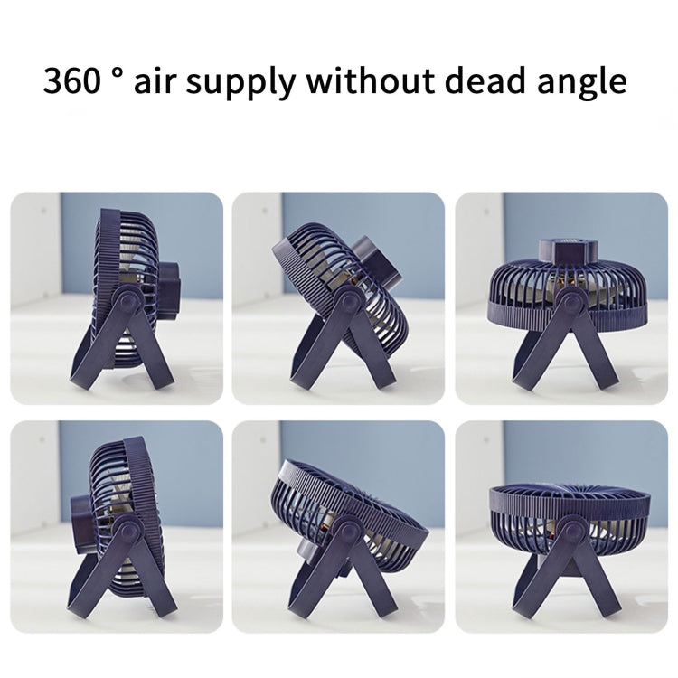 3-in-1 Electric Fan Wall Mounted Desktop Quiet Brushless Turbine Mini Fan, USB Plug, Rechargeable