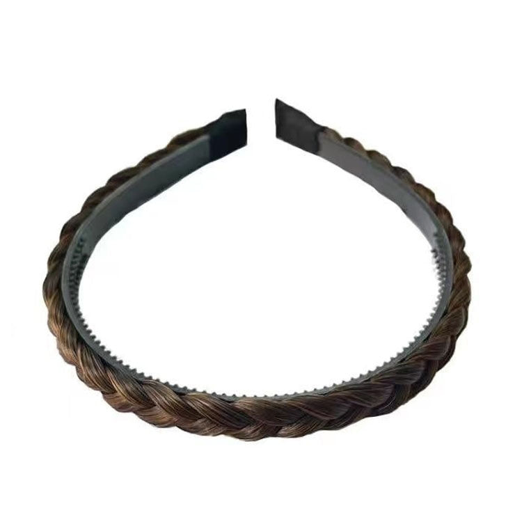 Wide-Brimmed Twisted Braid Hoops Wig Non-Slip Hair Accessories, 1cm-Natural Black, 1cm-Light Brown, 1.5cm-Natural Black, 1.5cm-Light Brown, 1.5cm-Deep Brown, 1.8cm-Natural Black, 1.8cm-Deep Brown, 1.8cm-Double Natural Black, 1.8cm-Double Light Brown   ...
