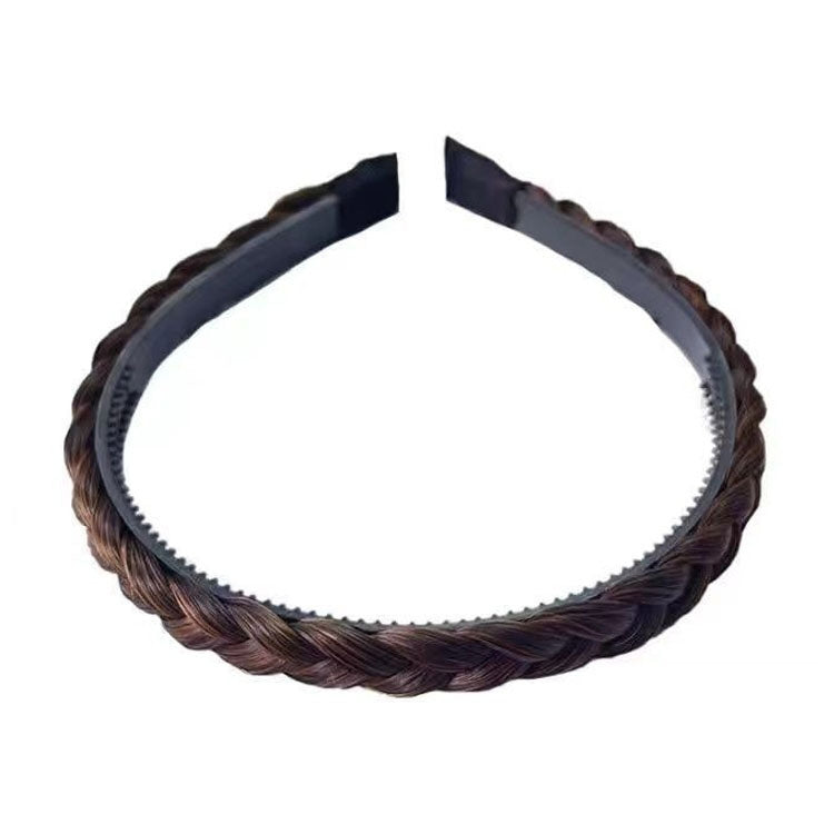 Wide-Brimmed Twisted Braid Hoops Wig Non-Slip Hair Accessories, 1cm-Natural Black, 1cm-Light Brown, 1.5cm-Natural Black, 1.5cm-Light Brown, 1.5cm-Deep Brown, 1.8cm-Natural Black, 1.8cm-Deep Brown, 1.8cm-Double Natural Black, 1.8cm-Double Light Brown   ...