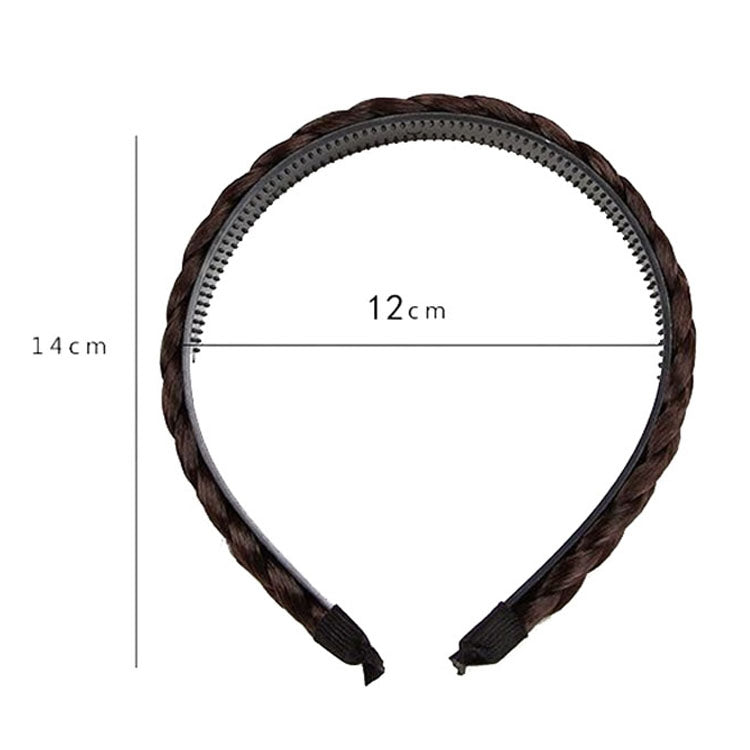 Wide-Brimmed Twisted Braid Hoops Wig Non-Slip Hair Accessories, 1cm-Natural Black, 1cm-Light Brown, 1.5cm-Natural Black, 1.5cm-Light Brown, 1.5cm-Deep Brown, 1.8cm-Natural Black, 1.8cm-Deep Brown, 1.8cm-Double Natural Black, 1.8cm-Double Light Brown   ...