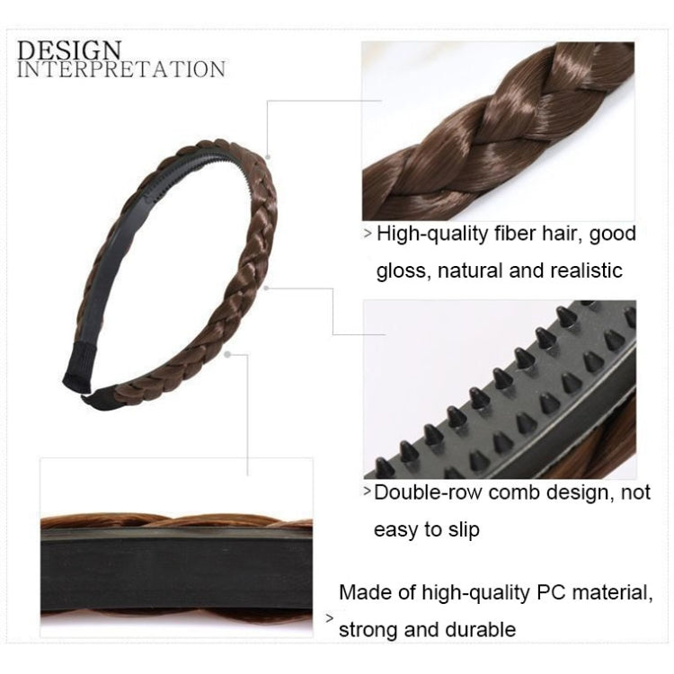 Wide-Brimmed Twisted Braid Hoops Wig Non-Slip Hair Accessories, 1cm-Natural Black, 1cm-Light Brown, 1.5cm-Natural Black, 1.5cm-Light Brown, 1.5cm-Deep Brown, 1.8cm-Natural Black, 1.8cm-Deep Brown, 1.8cm-Double Natural Black, 1.8cm-Double Light Brown   ...