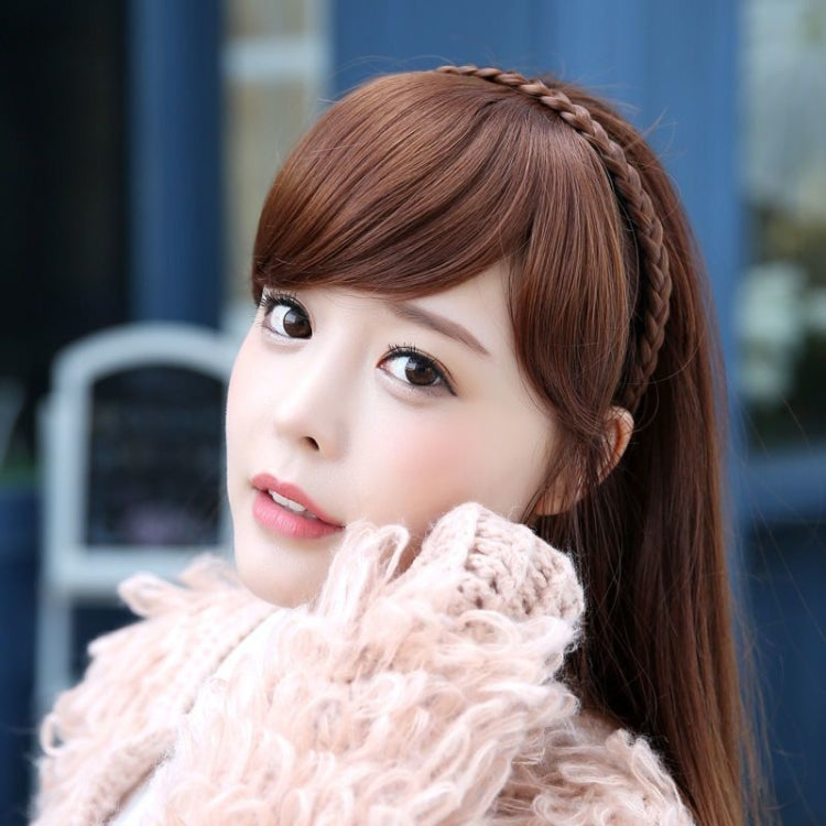 Wide-Brimmed Twisted Braid Hoops Wig Non-Slip Hair Accessories, 1cm-Natural Black, 1cm-Light Brown, 1.5cm-Natural Black, 1.5cm-Light Brown, 1.5cm-Deep Brown, 1.8cm-Natural Black, 1.8cm-Deep Brown, 1.8cm-Double Natural Black, 1.8cm-Double Light Brown   ...