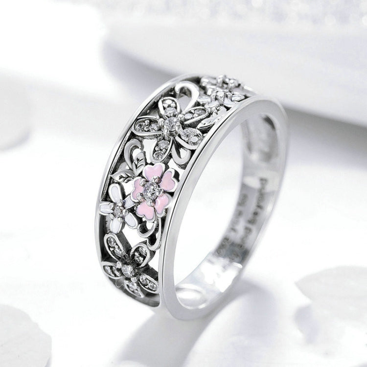 Fashion 925 Sterling Silver Daisy Flower Finger Rings for Women Wedding Engagement Jewelry