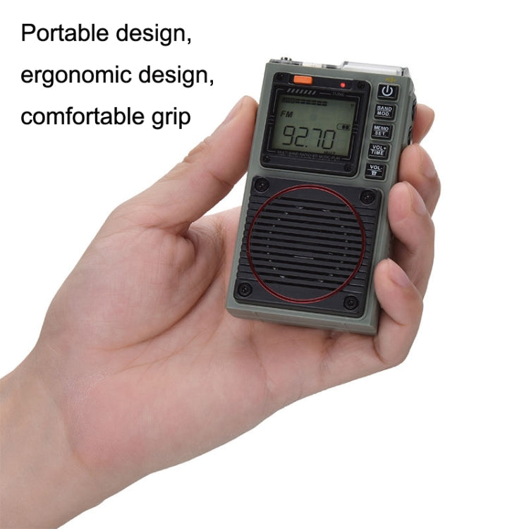 HanRongda HRD-787 High Performance Full Band Portable Bluetooth Card SOS Warning LED Lighting Radio, HRD-787