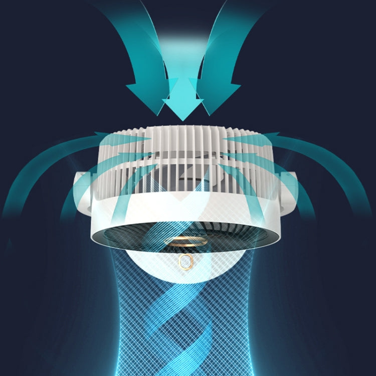 Desktop Air Circulation Upright Night Light Fan Household Rotatable Turbo Fan, Plug-in Model, Charging Model